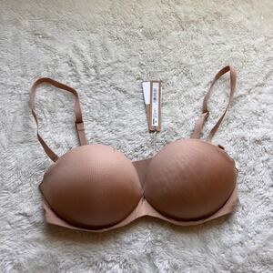 SKIMS Women's Ultimate Push-Up Strapless Bra Clay Tan BA-BAN-9056 Size 32C NEW
